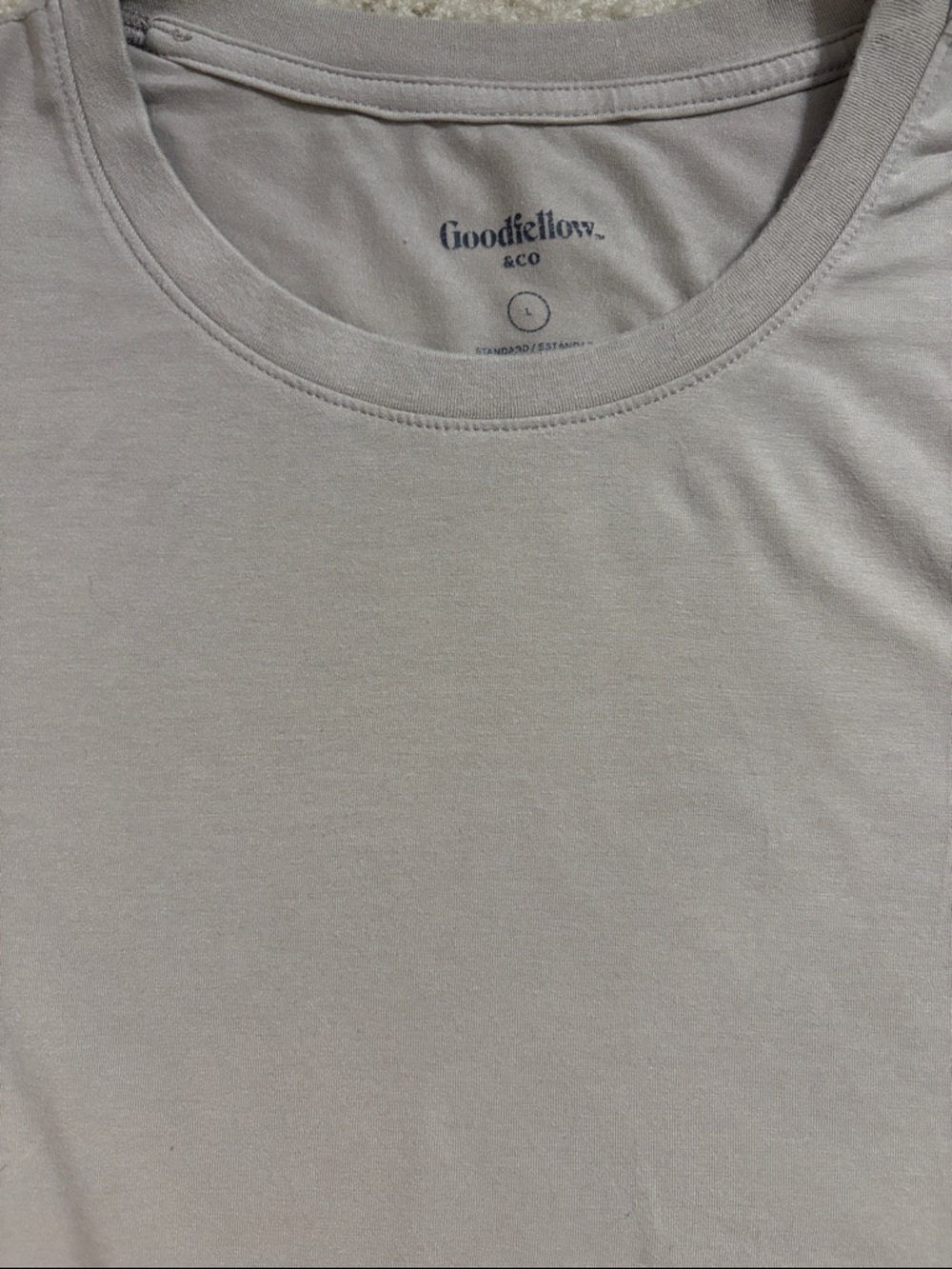 Goodfellow & Co Short-Sleeve Crew Tee in Light Taupe - Picture 5 of 6